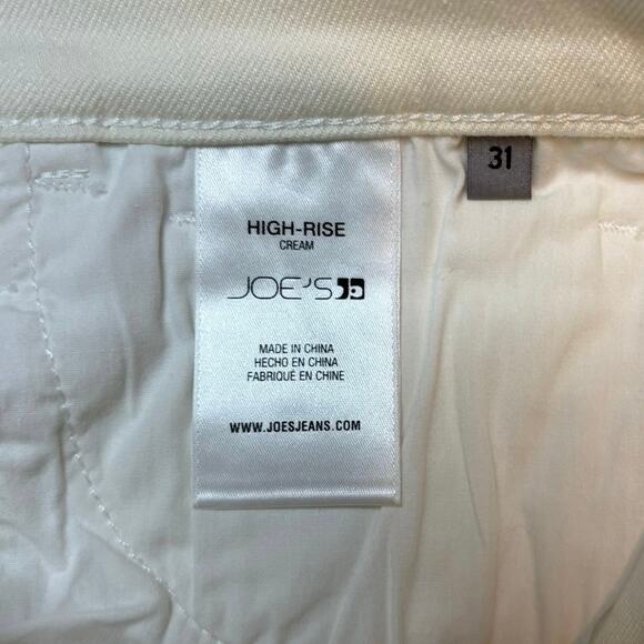 Joe’s Jeans White Denim Midi Skirt High Waist Raw Hem Slit NWT 31 - Picture 9 of 10